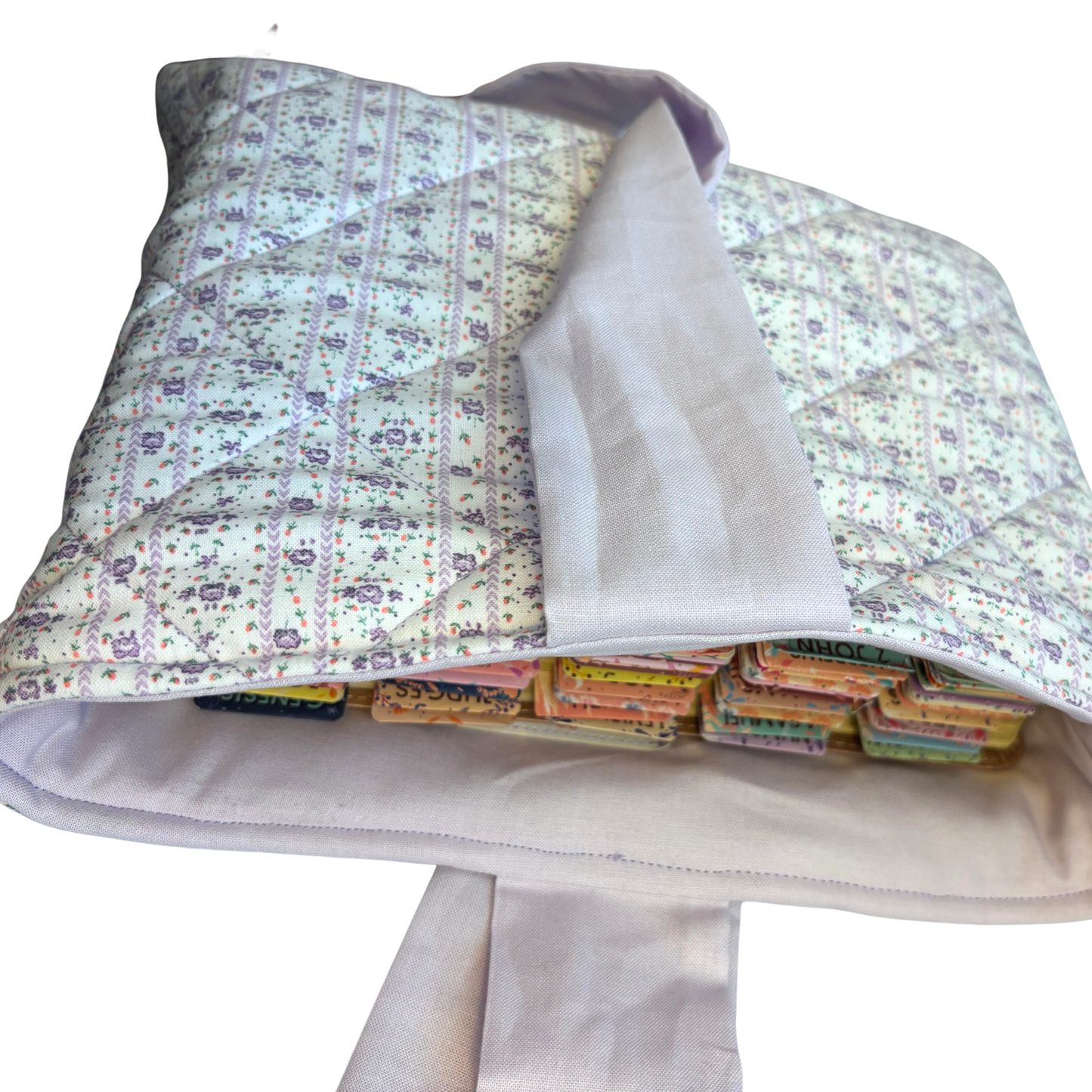 Quilted Vintage Lilac Book Sleeve