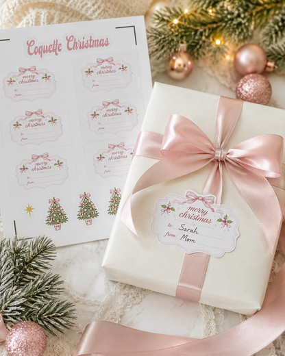 Coquette Christmas Gift Labels (Pack of 5)