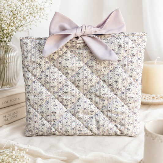 Quilted Vintage Lilac Book Sleeve