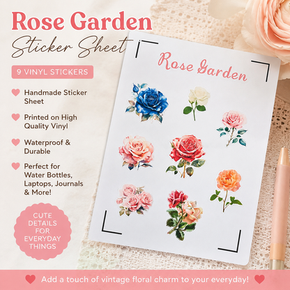 Rose Garden Sticker Sheet (Pack of 5)