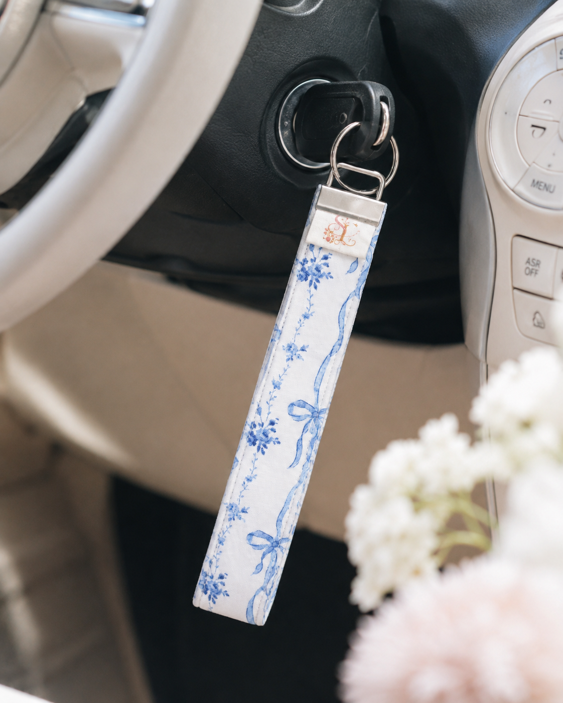 Blue Coquette Wristlet