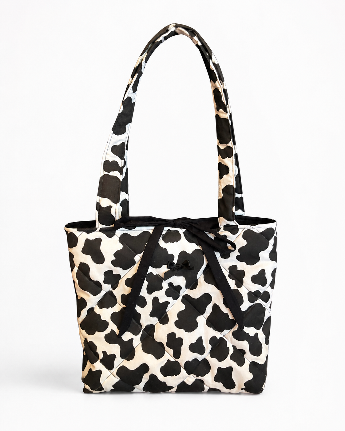 Cow Print Quilted Tote
