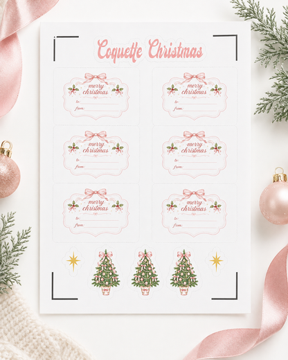 Coquette Christmas Gift Labels (Pack of 5)