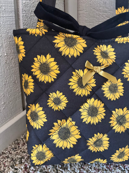 Sunflower Quilted Tote