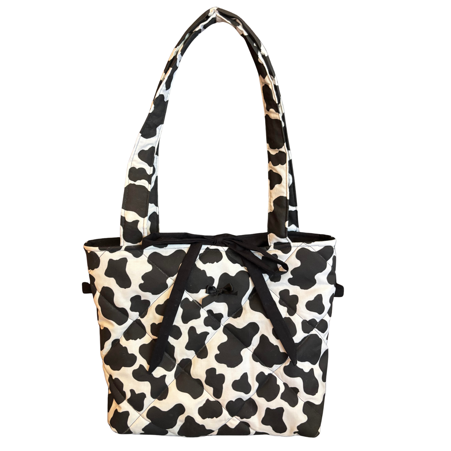 Cow Print Quilted Tote