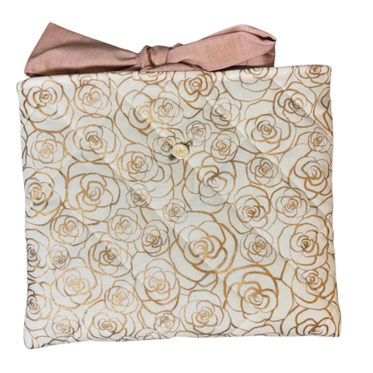 Golden Rose Quilted Book Sleeve