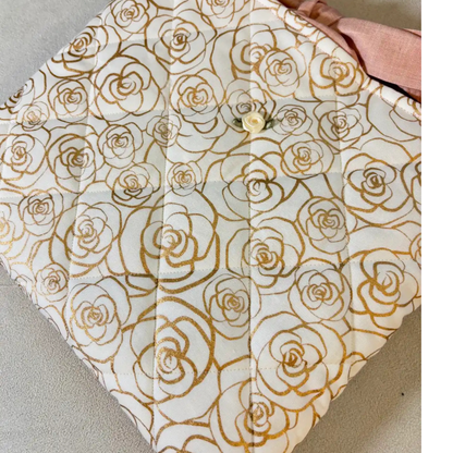 Golden Rose Quilted Book Sleeve