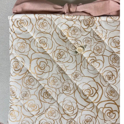 Golden Rose Quilted Book Sleeve