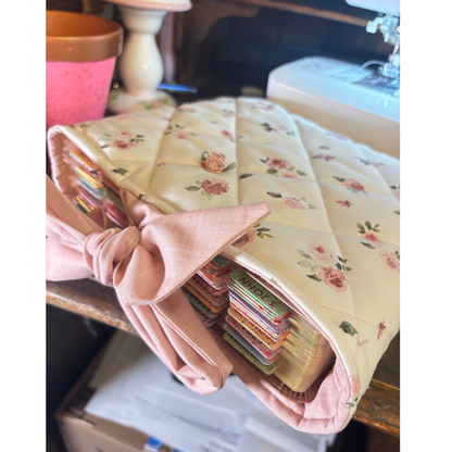 Rosebud Quilted Book Sleeve