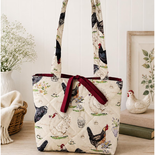 Chicken Quilted Tote