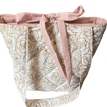 Golden Rose Quilted Tote