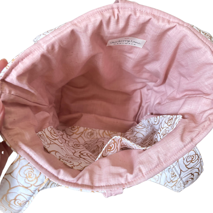Golden Rose Quilted Tote