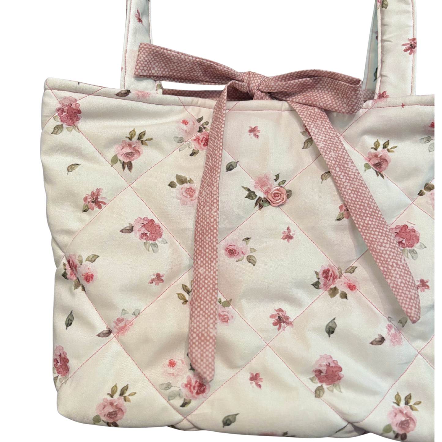 Rosebud Quilted Tote