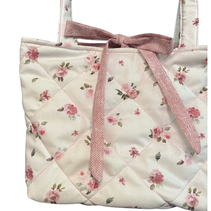 Rosebud Quilted Tote
