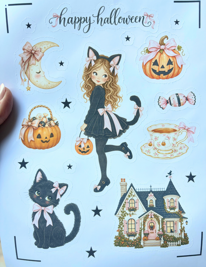 Coquette Halloween Sticker Sheet