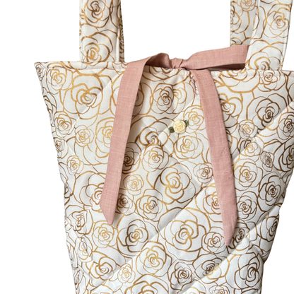 Golden Rose Quilted Tote