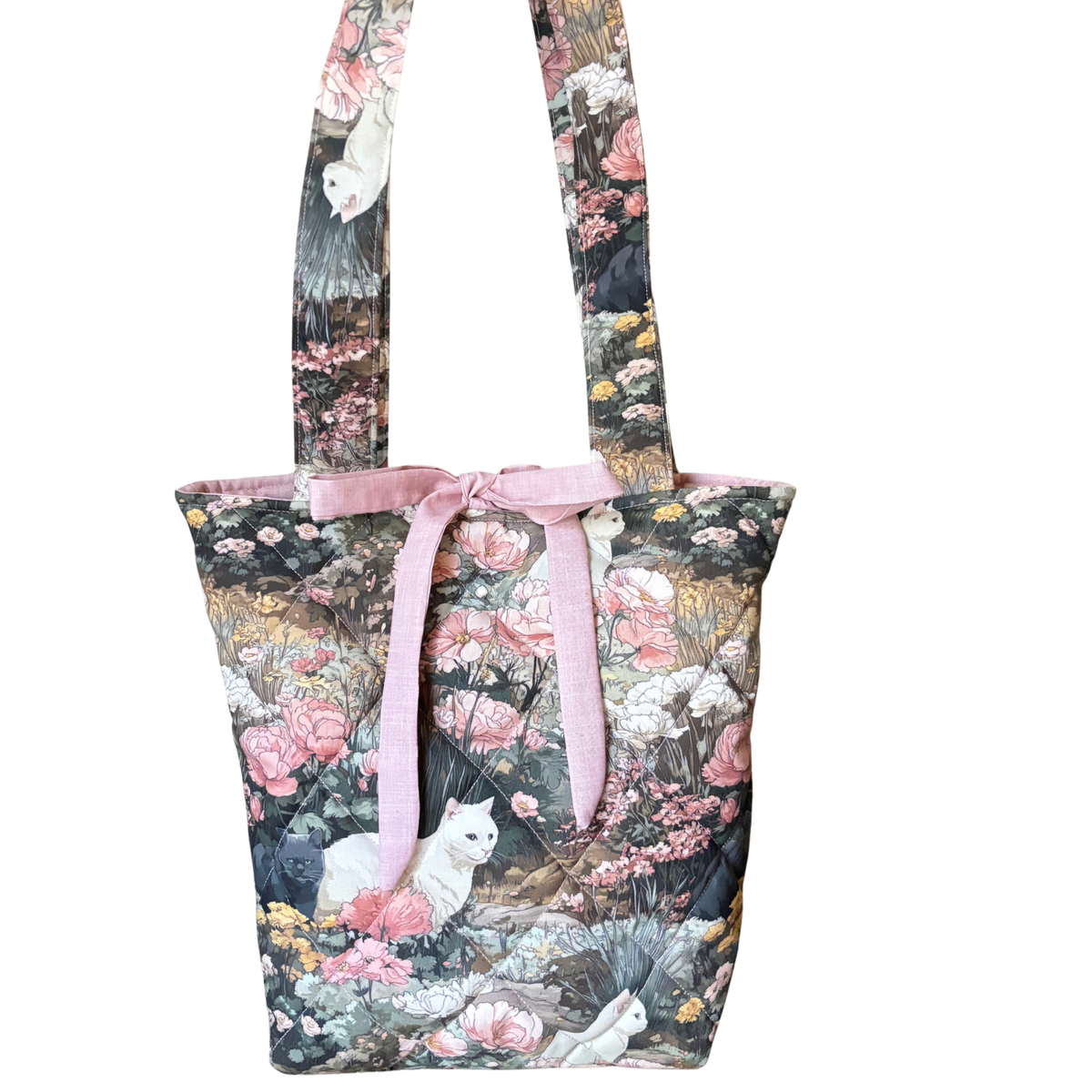Cat Meadow Quilted Tote