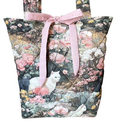 Cat Meadow Quilted Tote
