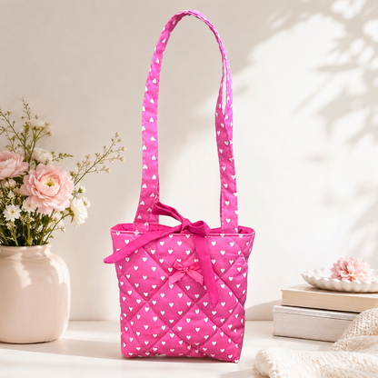 Pink Hearts Mini Tote