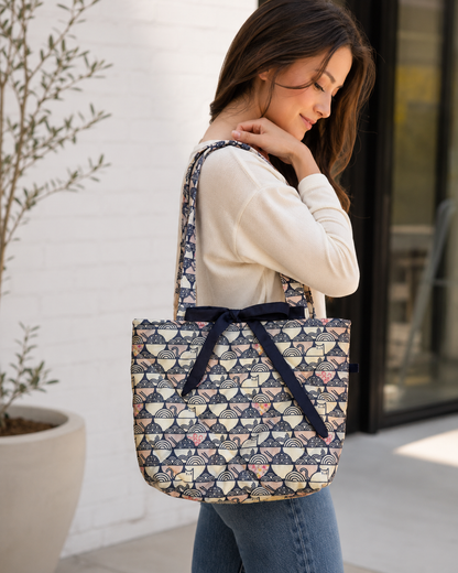 Cats & Ramen Noodles Quilted Tote
