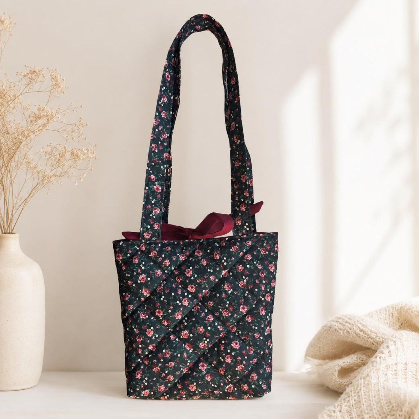 Dark Romance Quilted Tote