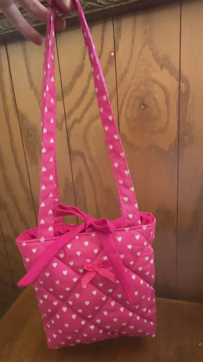 Pink Hearts Mini Tote